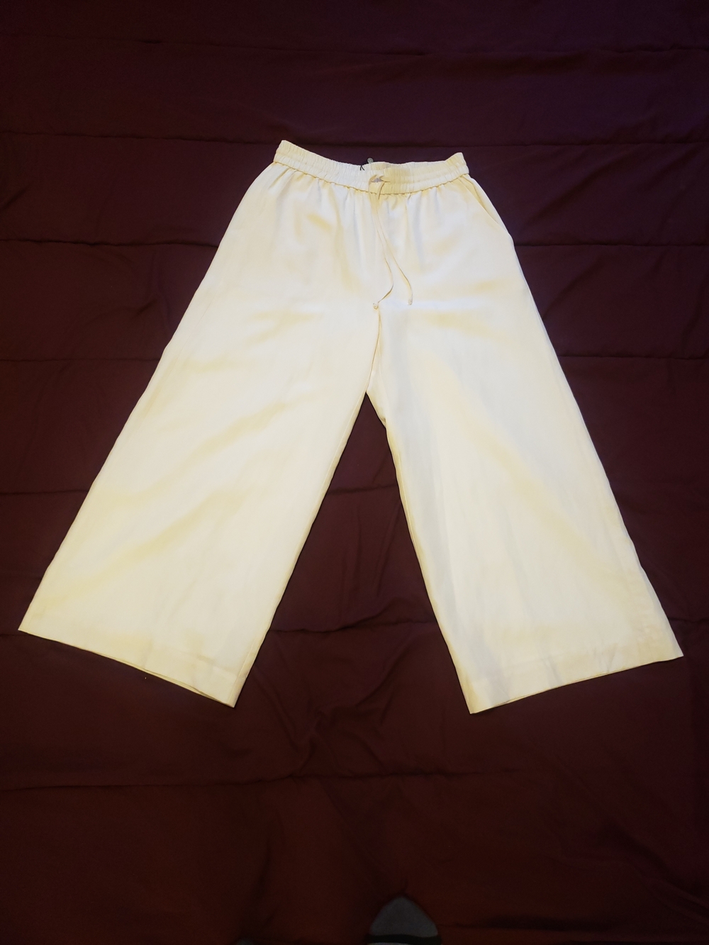 Kobi Halperin Women Ecru Wide-Leg Tencel And Linen Blend Pants